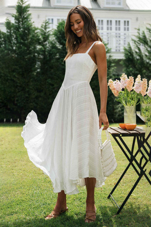 Square Neck Wide Strap Cami Dress - Odaingerous